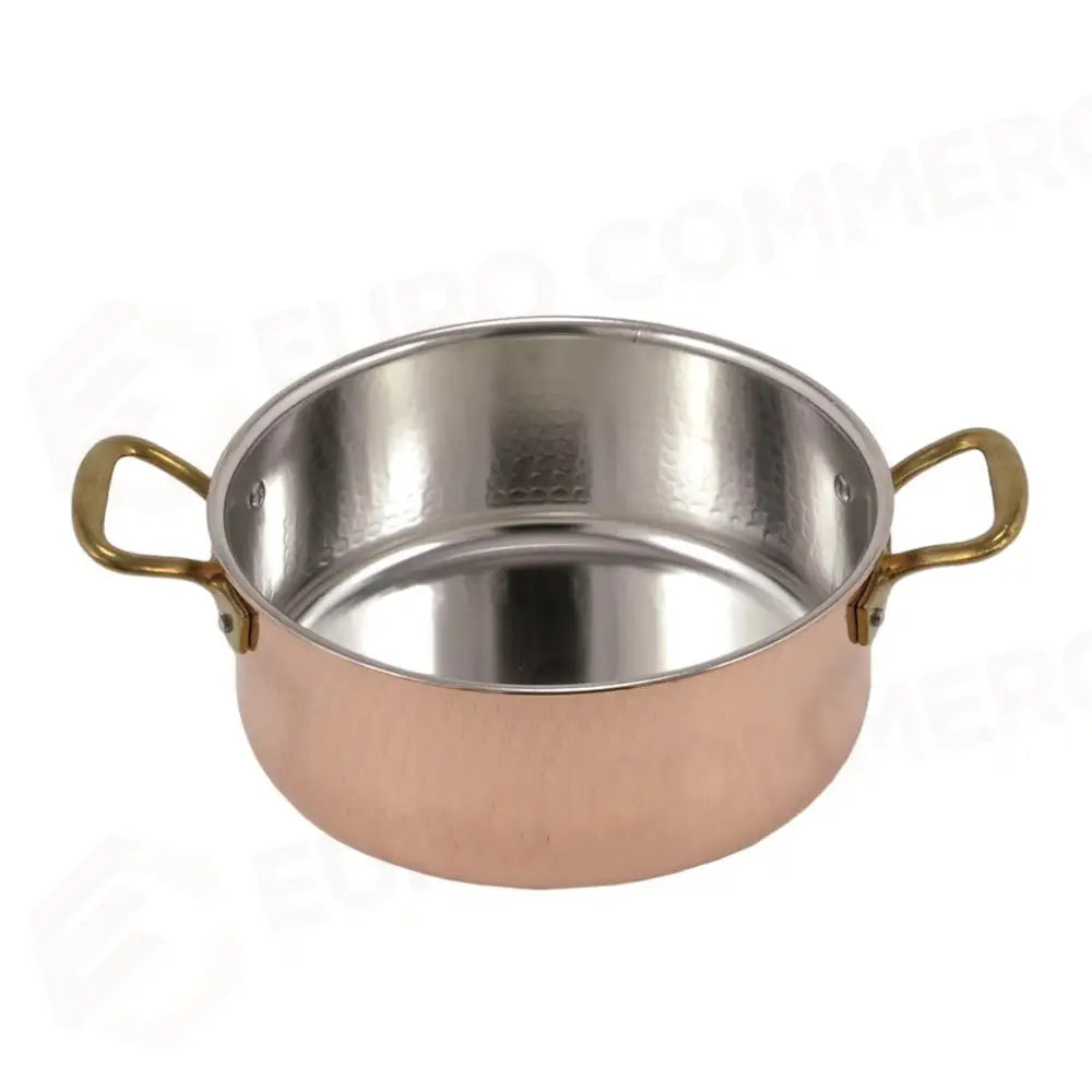 CASSERUOLA BASSA 2 MANICI 20 CM RAME STAGNATO 1119 L.A.R. - 4100090 - MEDRI