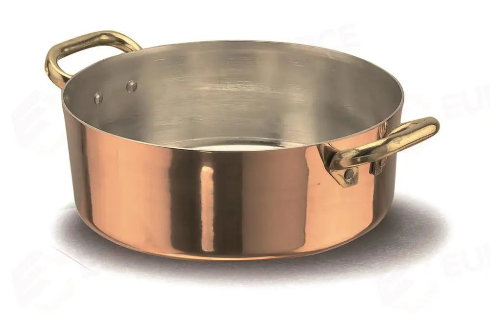 CASSERUOLA BASSA 2 MANICI 40 CM RAME LISCIO STAGNATO - 2 MM ALCU106 AGNELLI - 0070475 - MEDRI