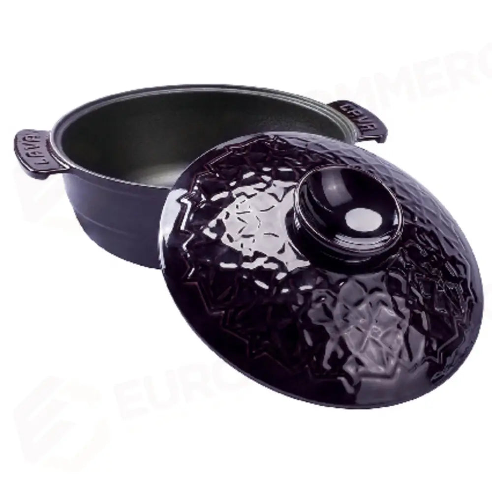 CASSERUOLA BASSA 2 MANIGLIE CON COPERCHIO - GHISA SMALTATA - PADERNO