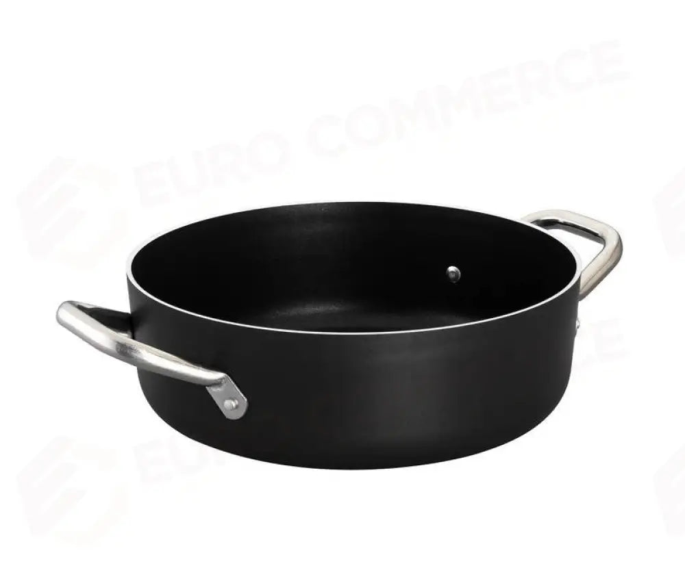 CASSERUOLA BASSA ANTIADERENTE 2 MANIGLIE ALLUMINIO PER INDUZIONE Ø24CM - 840-324 - KAREL - Attrezzatura