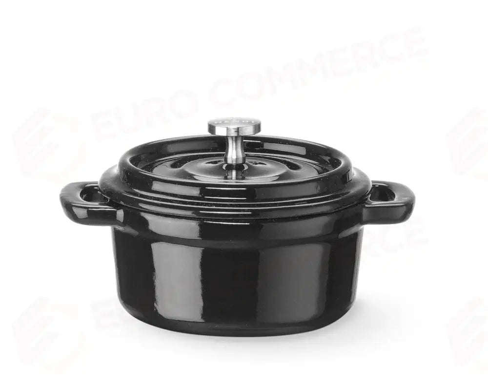 CASSERUOLA IN GHISA VETRIFICATA. 0,27L NERO 130X100X(H)48MM - HENDI