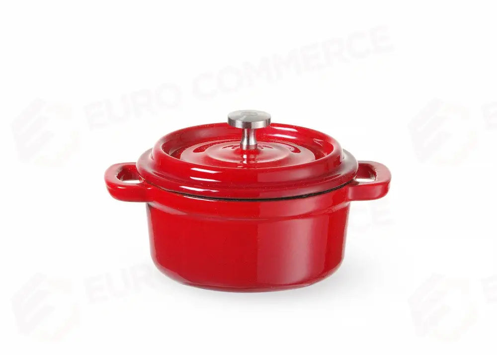 CASSERUOLA IN GHISA VETRIFICATA. 0,27L ROSSO 130X100X(H)48MM - HENDI