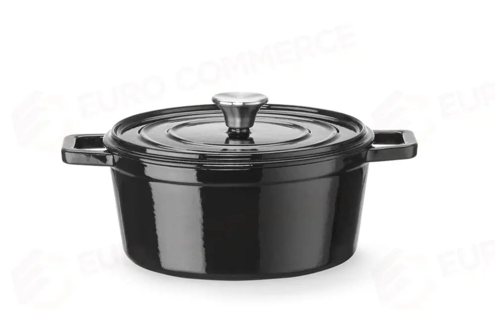 CASSERUOLA IN GHISA VETRIFICATA. 3,7L NERO 317X240X(H)105MM - HENDI