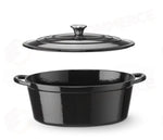 CASSERUOLA IN GHISA VETRIFICATA. HENDI 3,7L ROSSO 317X240X(H)105MM - 626832