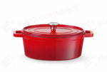 CASSERUOLA IN GHISA VETRIFICATA. HENDI 3,7L ROSSO 317X240X(H)105MM - 626832
