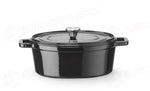 CASSERUOLA IN GHISA VETRIFICATA. HENDI 4,4L ROSSO 365X290X(H)115MM - 626849
