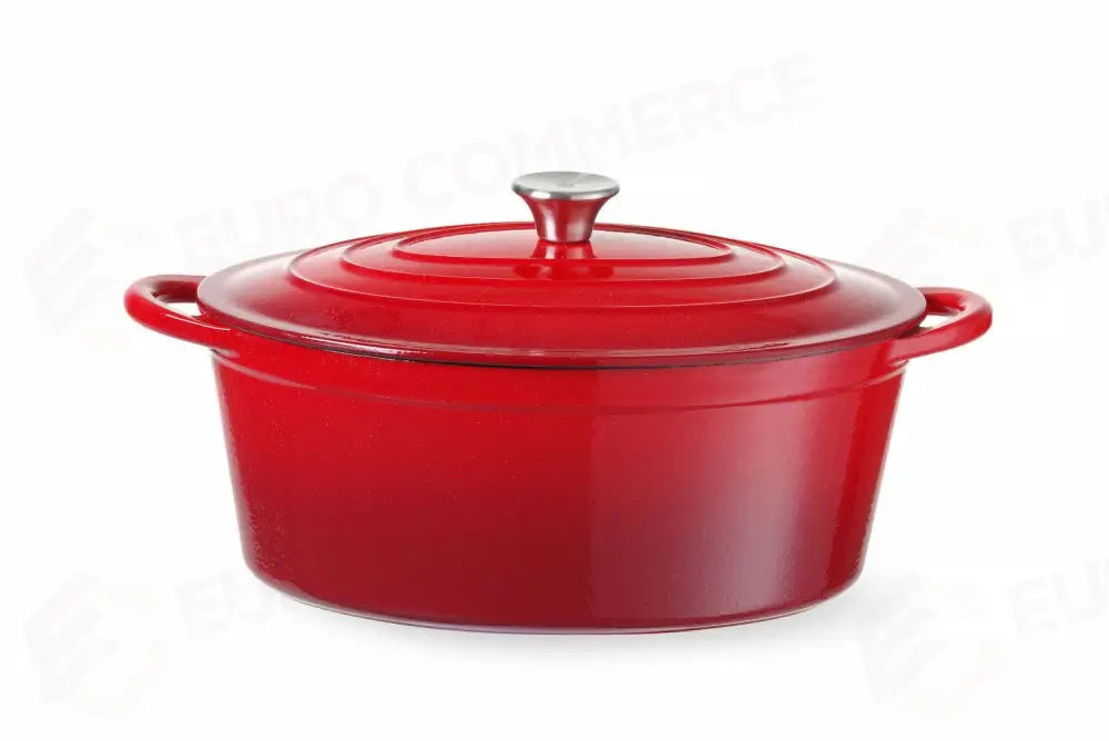 CASSERUOLA IN GHISA VETRIFICATA. 6,88L ROSSO 405X255X(H)134MM - HENDI