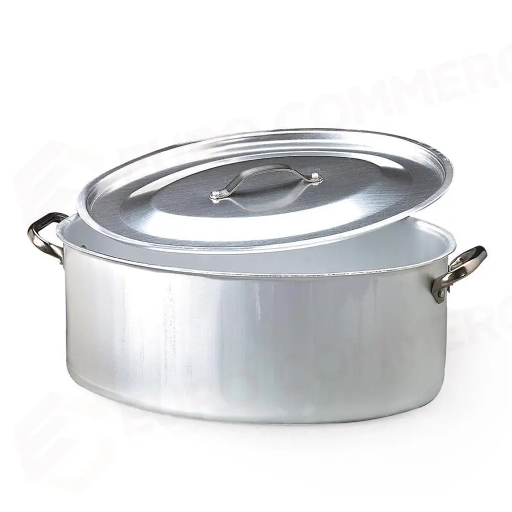 CASSERUOLA OVALE CON COPERCHIO 40X28 CM ALLUMINIO 126 - 3 MM ALMA126 AGNELLI - 0070350 - MEDRI
