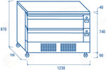 CASSETTIERA REFRIGERATA DOPPIA COMMUTABILE (N.6 VASCHETTE GN1/1) -2°/+8°C/-21°/-18°C - DWT 122 - COOL HEAD