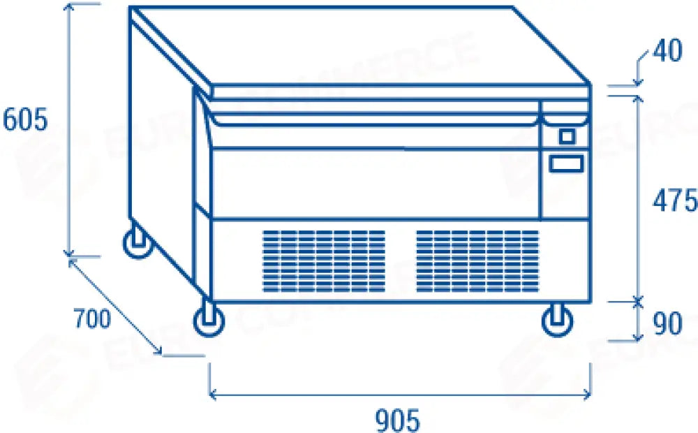 CASSETTIERA REFRIGERATA SINGOLA COMMUTABILE (N.2 VASCHETTE GN1/1) -2°/+8°C/-21°/-18°C - DWT 90 - COOL HEAD