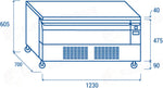 CASSETTIERA REFRIGERATA SINGOLA COMMUTABILE (N.3 VASCHETTE GN1/1) -2°/+8°C/-21°/-18°C - DWT 120 - COOL HEAD