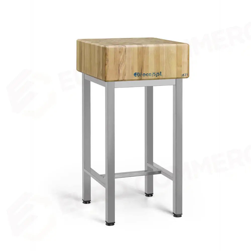 Ceppo con sgabello inox