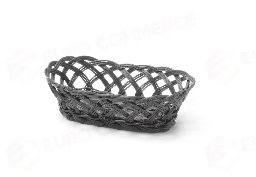 CESTINI CON BORDI INTRECCIATI OVALE NERO 225X130X(H)55MM - HENDI