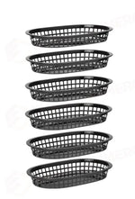 CESTINI DA SERVIZIO STILE FAST FOOD. HENDI NERO 6 PEZZI 275X175X(H)38MM - 426890