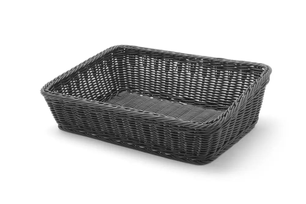 CESTINI PER PANETTERIA ANGOLATO NERO 400X300X(H)120MM - HENDI