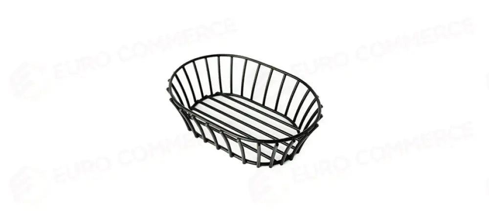 CESTINO PANE FILO INOX NERO OVAL.20X14 - 137108 - MORINI