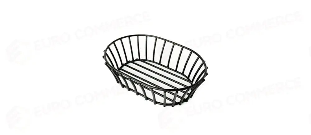 CESTINO PANE FILO INOX NERO OVAL.24X14,5 - 137109 - MORINI