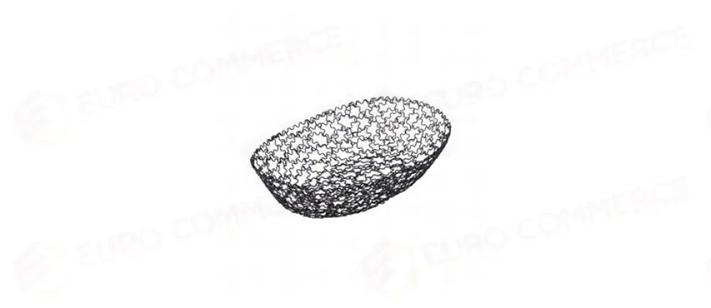 CESTINO PANE FILO INOX.OV.NERO 22X14H5 - 143953 - MORINI