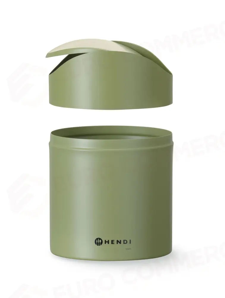 CESTINO PER RIFIUTI DA TAVOLO CON COPERCHIO OSCILLANTE HENDI 1,2L BEIGE Ø120X(H)165MM - 440797