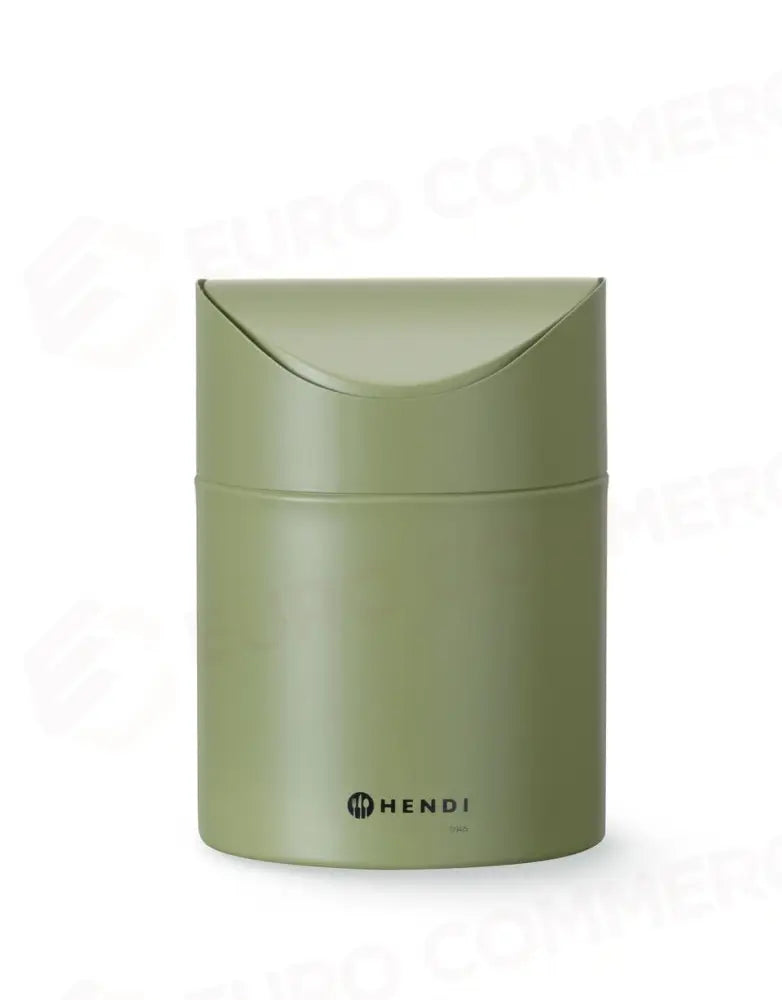 CESTINO PER RIFIUTI DA TAVOLO CON COPERCHIO OSCILLANTE 1,2L VERDE Ø120X(H)165MM - HENDI