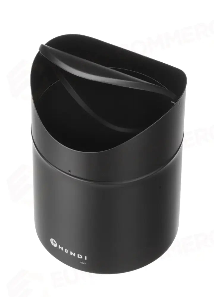 CESTINO PER RIFIUTI DA TAVOLO CON COPERCHIO OSCILLANTE HENDI 1,2L NERO Ø120X(H)165MM - 440773