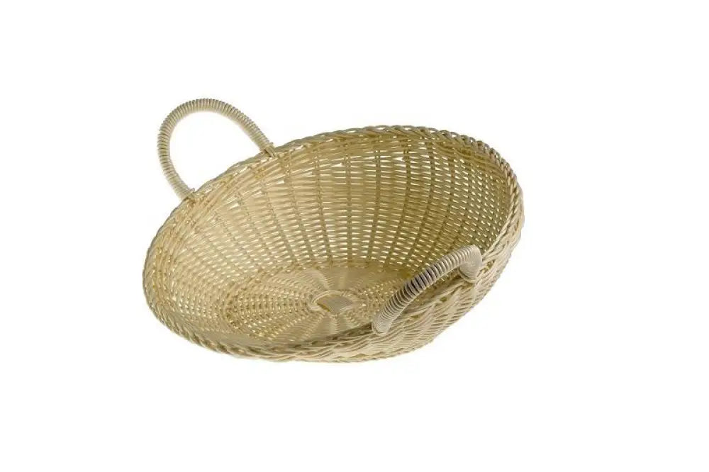 CESTINO PRESTIGE ROTONDO INCLINATO BEIGE - Ø36X12 CM - T0544 - LEONE - CESTINI