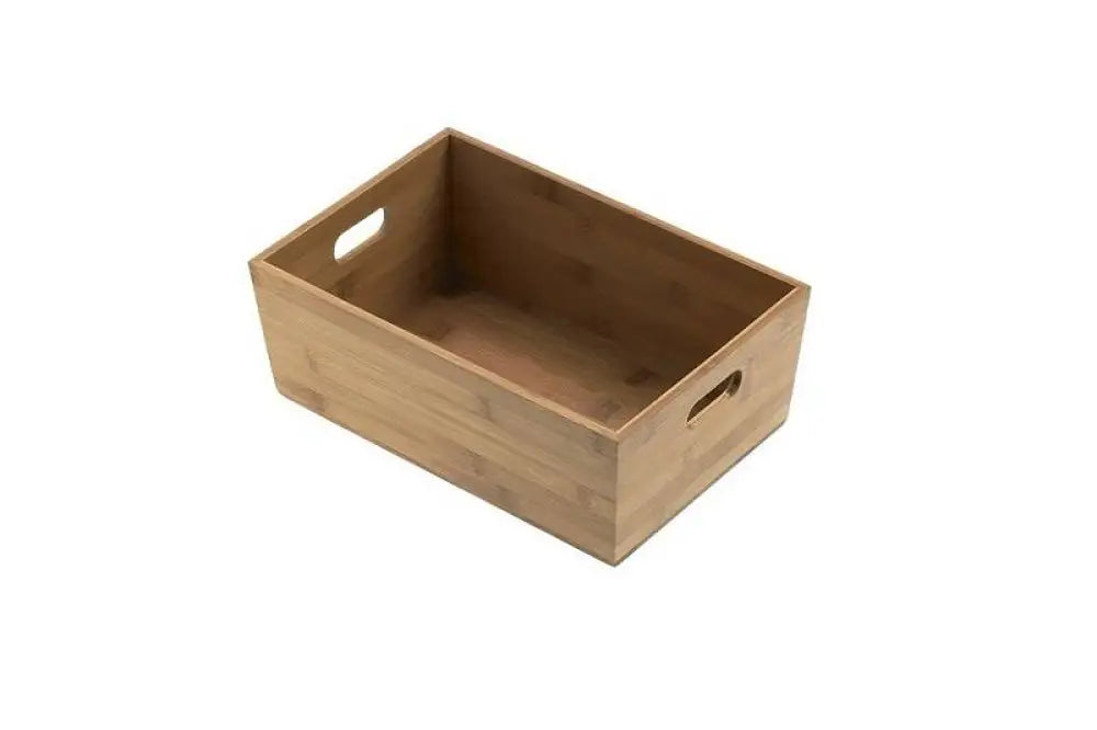 CESTINO RETTANGOLARE IN BAMBOO NATURALE - 20X15X9 CM - S0096 - LEONE - ESPOSITORI BUFFET IN BAMBOO
