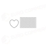 CHABLON DA FORNO 600 X 400 MM - 88 FORME CUORE - CHC - PAVONI ITALIA - FORNI PROFESSIONALI