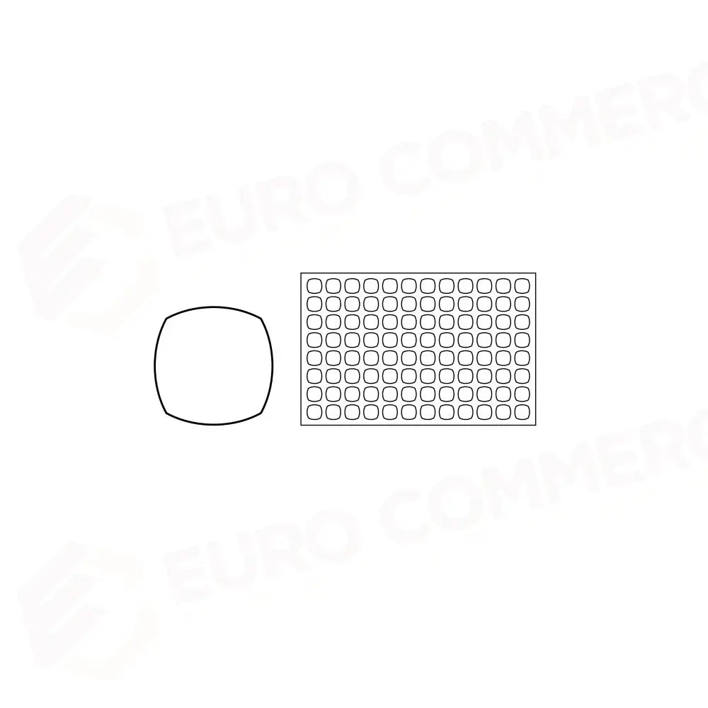 CHABLON DA FORNO 600 X 400 MM - 96 FORME QUADRATE - CHQ - PAVONI ITALIA - FORNI PROFESSIONALI