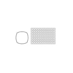 CHABLON DA FORNO 600 X 400 MM - 96 FORME QUADRATE - CHQ - PAVONI ITALIA - FORNI PROFESSIONALI
