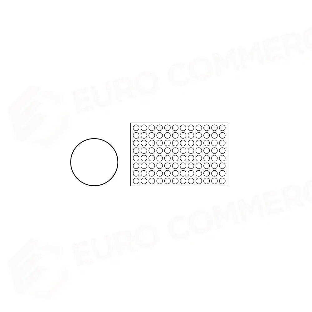 CHABLON DA FORNO 600 X 400 MM - 96 FORME TONDE - CHT - PAVONI ITALIA - FORNI PROFESSIONALI