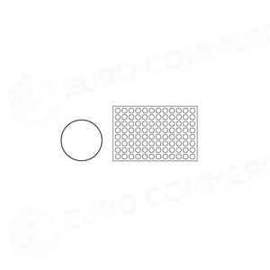 CHABLON DA FORNO 600 X 400 MM - 96 FORME TONDE - CHT - PAVONI ITALIA - FORNI PROFESSIONALI