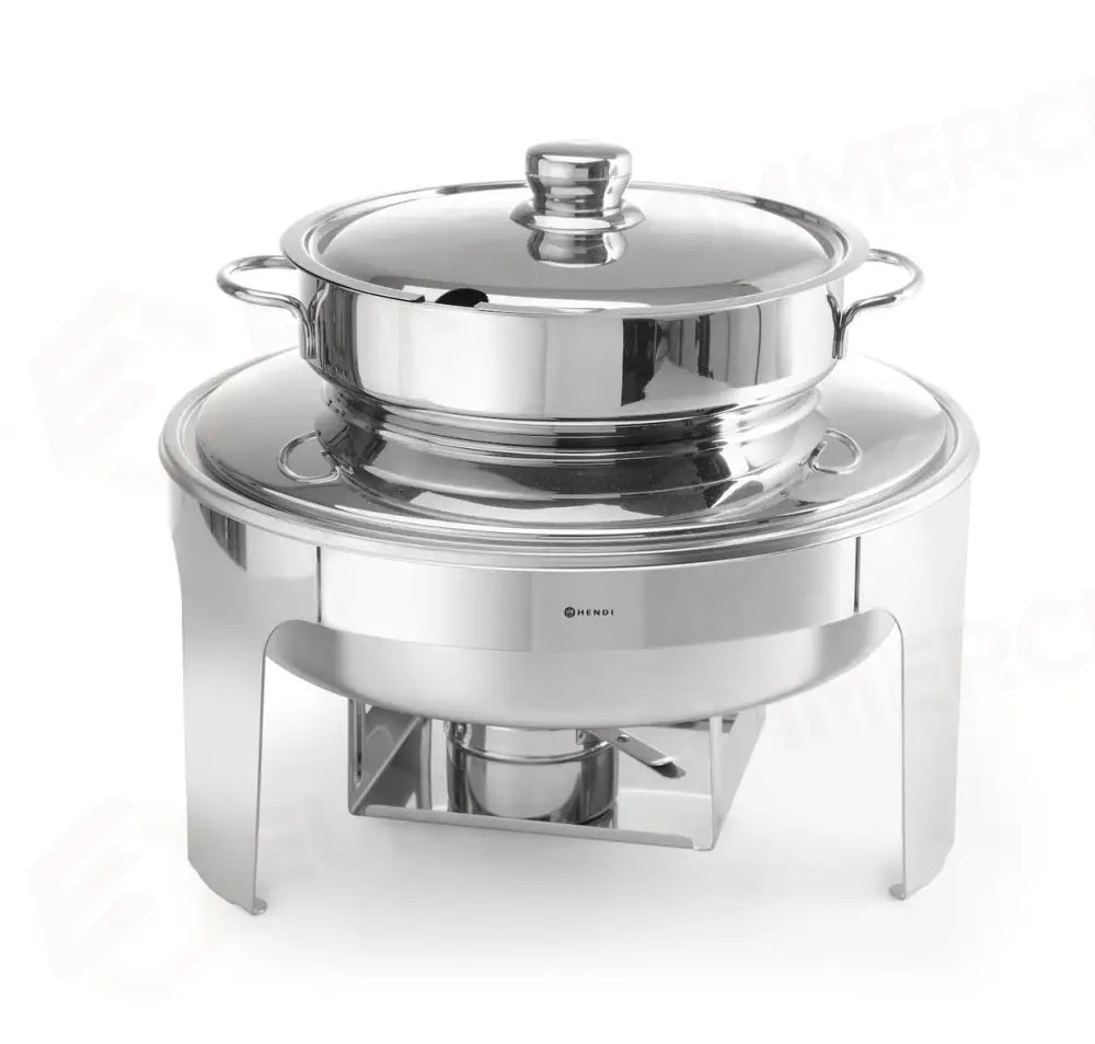 CHAFING DISH DA ZUPPA FINITURA A SPECCHIO PROFI LINE 10L Ø420X(H)380MM - HENDI