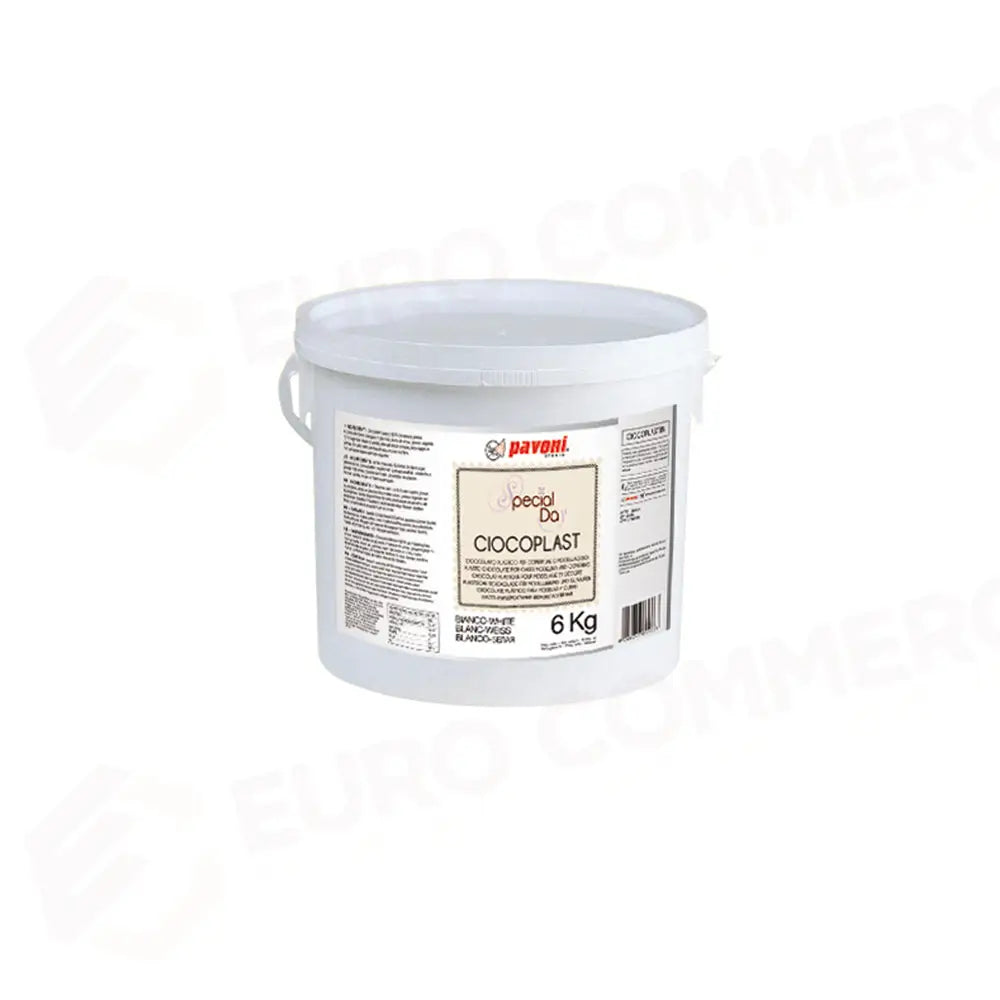 CIOCCOLATO PLASTICO BIANCO 6 KG - CIOCOPLASTBN - PAVONI ITALIA - ATTREZZATURA PROFESSIONALE