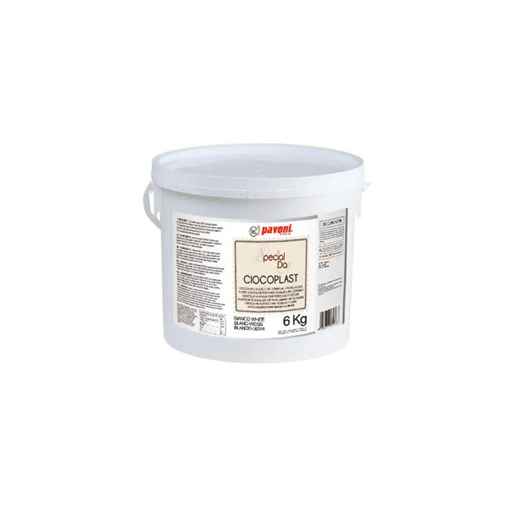 CIOCCOLATO PLASTICO BIANCO 6 KG - CIOCOPLASTBN - PAVONI ITALIA - ATTREZZATURA PROFESSIONALE