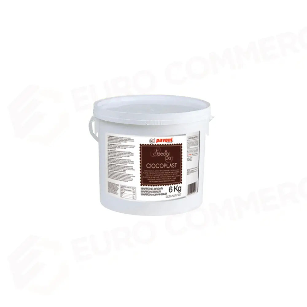 CIOCCOLATO PLASTICO MARRONE 6 KG - CIOCOPLASTMR - PAVONI ITALIA - ATTREZZATURA PROFESSIONALE