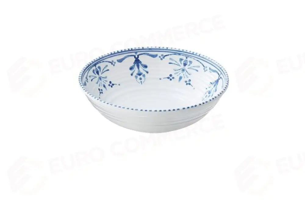 CIOTOLA DECORATA ZANTE BLU/BIANCO - Ø30X9 CM - T8634 - LEONE - MELAMINA COLOR