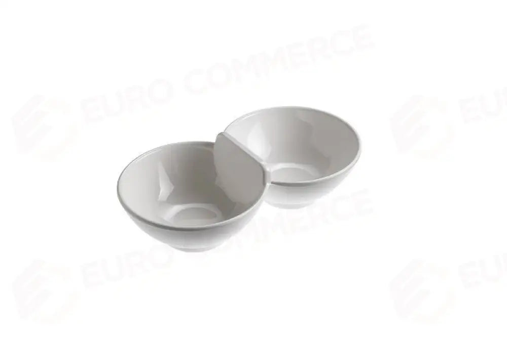 CIOTOLA DOPPIA BIANCO - 24X8X4,3 CM - 350 ML - T8155 - LEONE - MELAMINA BIANCA