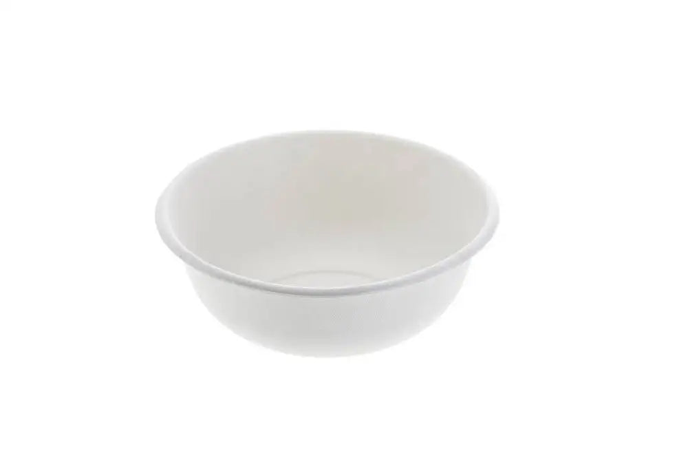 CIOTOLA IN POLPA DI CELLULOSA BIANCO - Ø15,5X5,4 CM - 500 ML - Q2125 - LEONE - MONOUSO BIO