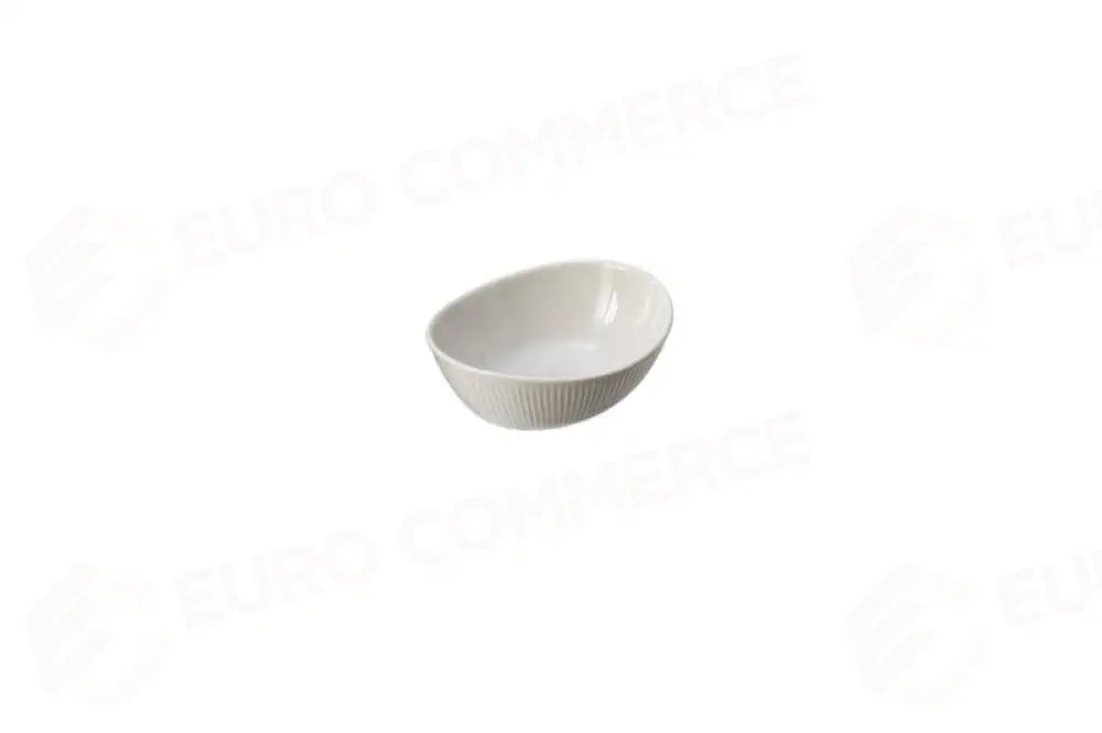 CIOTOLA OVALE IN PORCELLANA COLOR TORTORA LINEA DUBAI GRIGIO - CM 15,6X12,6X5,2H - U0023 - LEONE - PORCELLANA