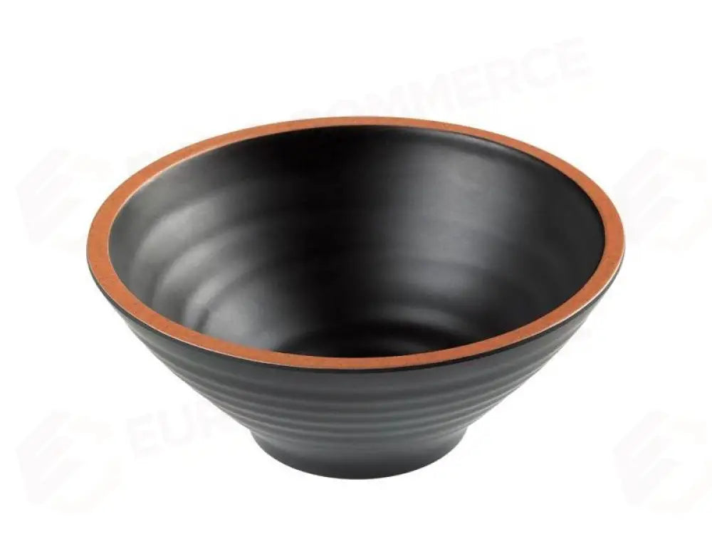 CIOTOLA TERRACOTTA IN MELAMINA NERA - Ø23,3X9,7 CM - 1800 ML - T8232 - LEONE - MELAMINA NERA