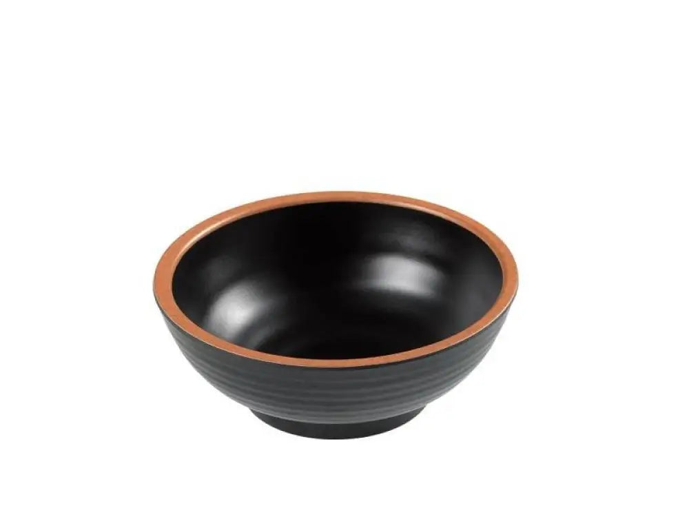 CIOTOLINA TERRACOTTA IN MELAMINA NERA - Ø14,7X5,5 CM - 400 ML - T8234 - LEONE - MELAMINA NERA