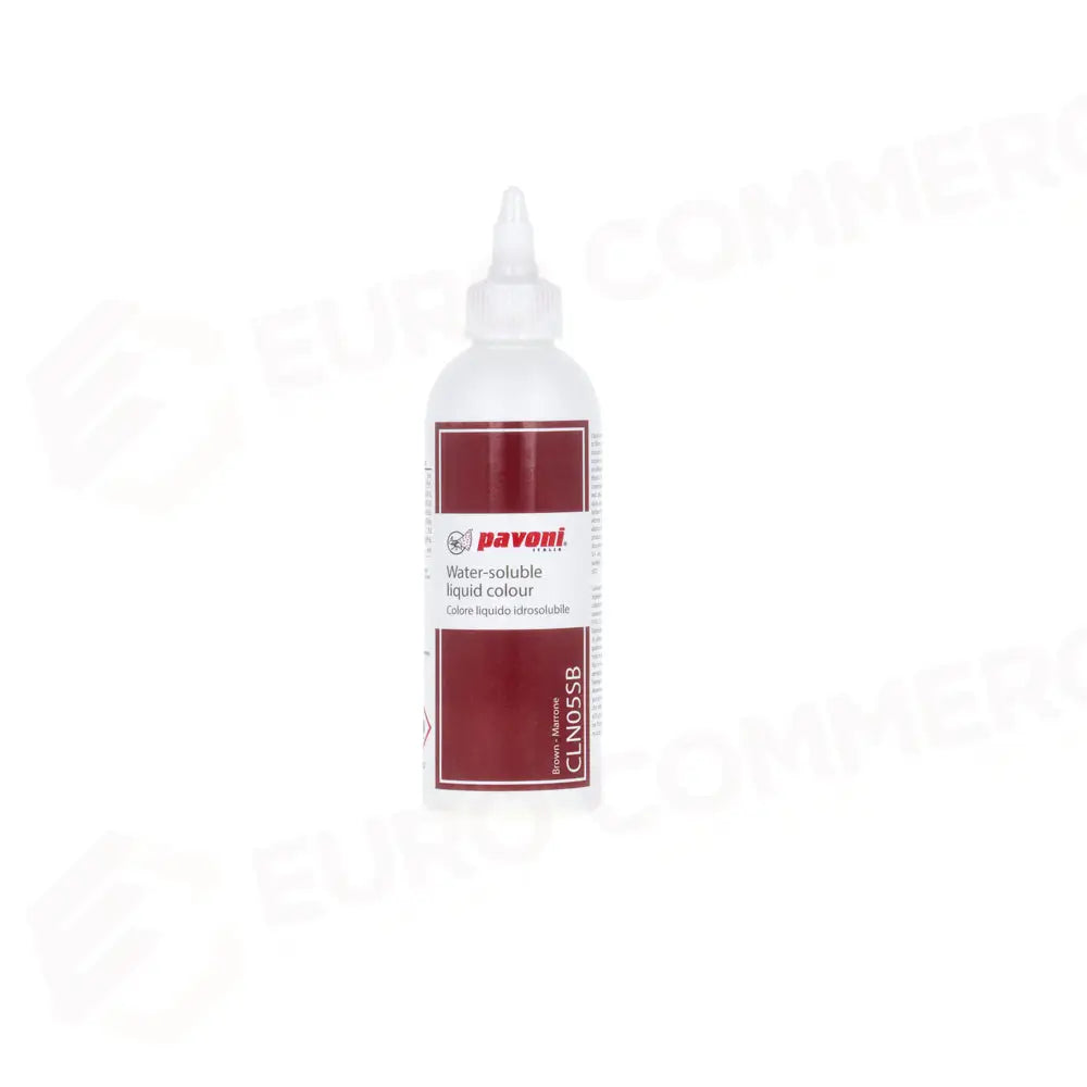 COLORANTE ALIMENTARE LIQUIDO PER AEROGRAFO VOL. 190 ML - MARRONE - CLN05SB - PAVONI ITALIA - ATTREZZATURA PROFESSIONALE
