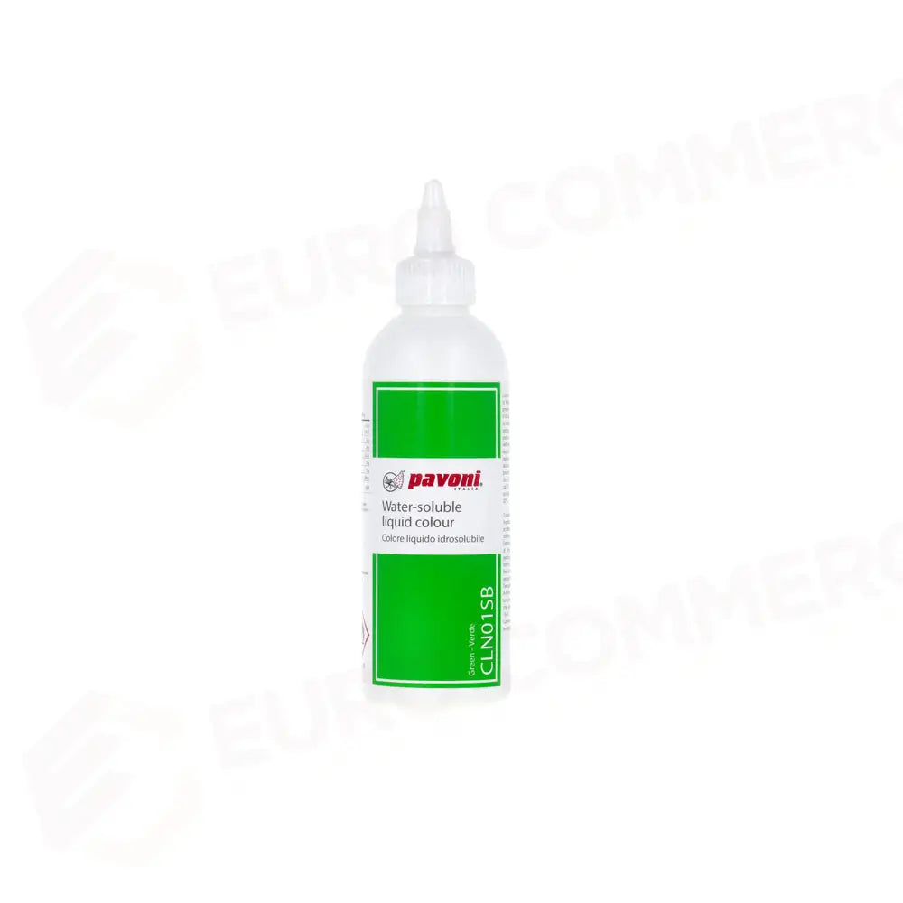 COLORANTE ALIMENTARE LIQUIDO PER AEROGRAFO VOL. 190 ML - VERDE - CLN01SB - PAVONI ITALIA - ATTREZZATURA PROFESSIONALE