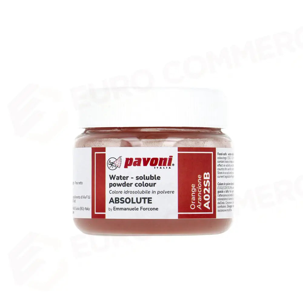 COLORI IDROSOLUBILI IN POLVERE 50 GR - ARANCIONE - A02SB - PAVONI ITALIA - ATTREZZATURA PROFESSIONALE