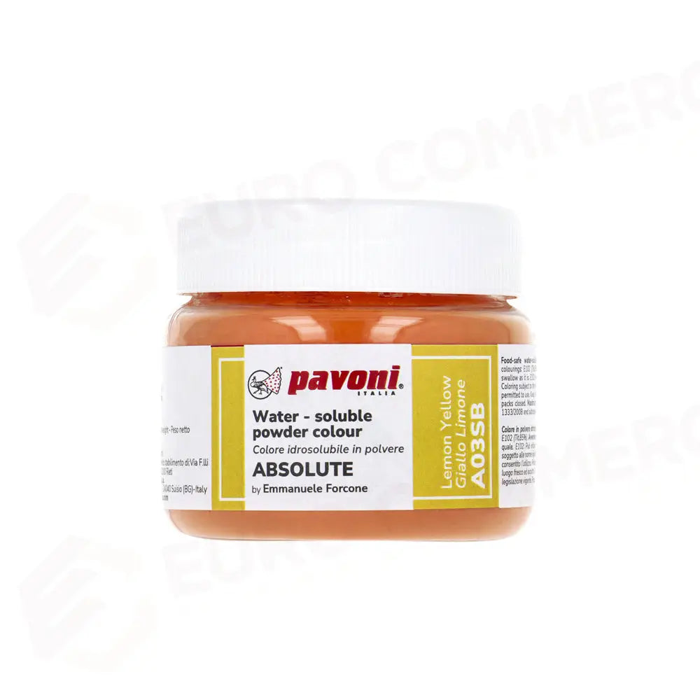 COLORI IDROSOLUBILI IN POLVERE 50 GR - GIALLO LIMONE - A03SB - PAVONI ITALIA - ATTREZZATURA PROFESSIONALE