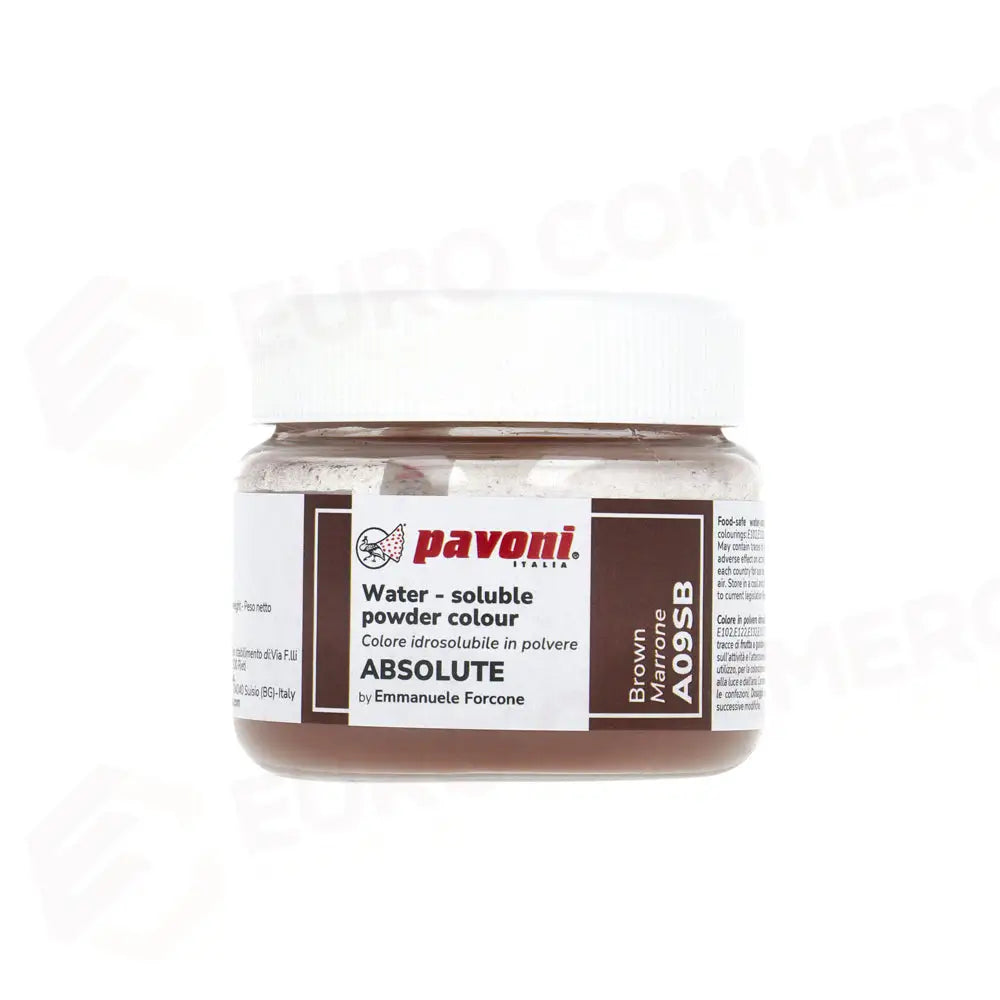 COLORI IDROSOLUBILI IN POLVERE 50 GR - MARRONE - A09SB - PAVONI ITALIA - ATTREZZATURA PROFESSIONALE