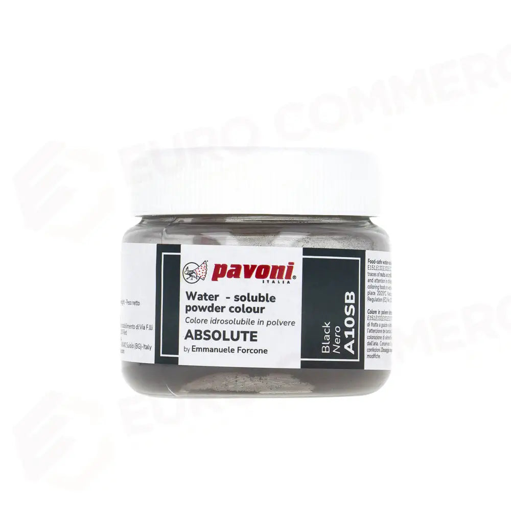 COLORI IDROSOLUBILI IN POLVERE 50 GR - NERO - A10SB - PAVONI ITALIA - ATTREZZATURA PROFESSIONALE