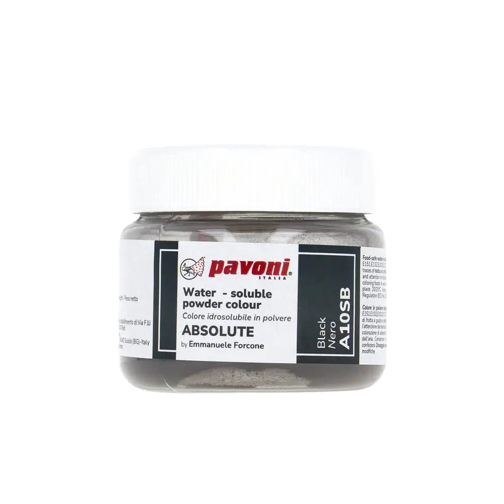 COLORI IDROSOLUBILI IN POLVERE 50 GR - NERO - A10SB - PAVONI ITALIA - ATTREZZATURA PROFESSIONALE