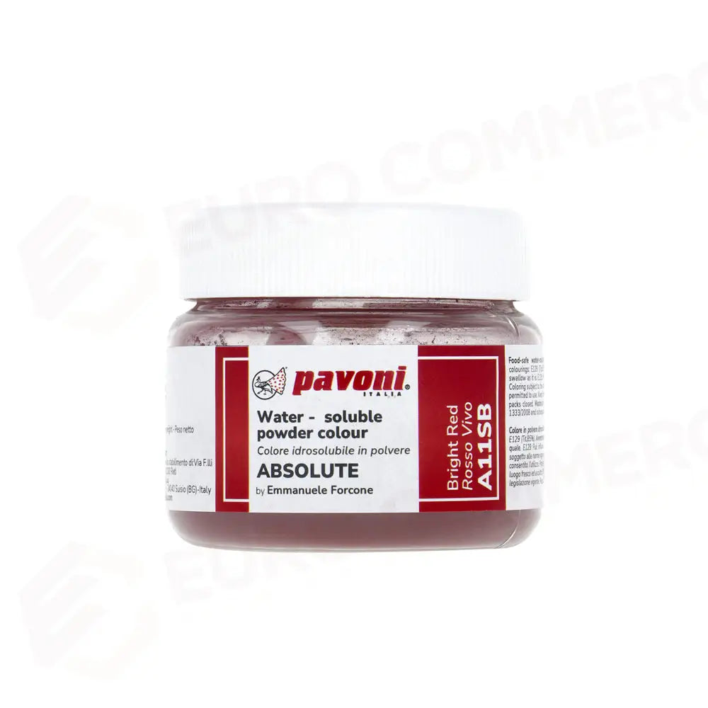 COLORI IDROSOLUBILI IN POLVERE 50 GR - ROSSO VIVO - A11SB - PAVONI ITALIA - ATTREZZATURA PROFESSIONALE